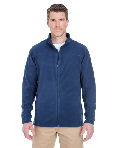 NAVY Men's Cool & Dry Full-Zip Micro-Fleece by UltraClub - Shirt and Ink