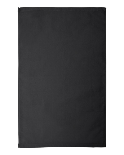 Black Hemmed Hand Towel by Towels Plus - Shirt and Ink
